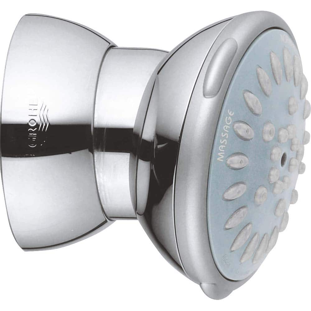 Grohe - Shower Heads & Accessories; Type: Body Shower ; Material: Metal ; GPM: 2.50 ; Face Diameter: 2.625 (Inch); Finish/Coating: Polished Chrome ; Settings: Spray, Pulse, Combination Pulse-Massage - Exact Industrial Supply