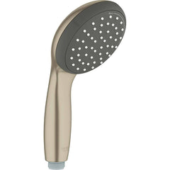 Grohe - Shower Heads & Accessories; Type: Hand Shower ; Material: Metal ; GPM: 1.75 ; Face Diameter: 4 (Inch); Finish/Coating: Brushed; Nickel ; Settings: Spray, Pulse, Combination Pulse-Massage - Exact Industrial Supply