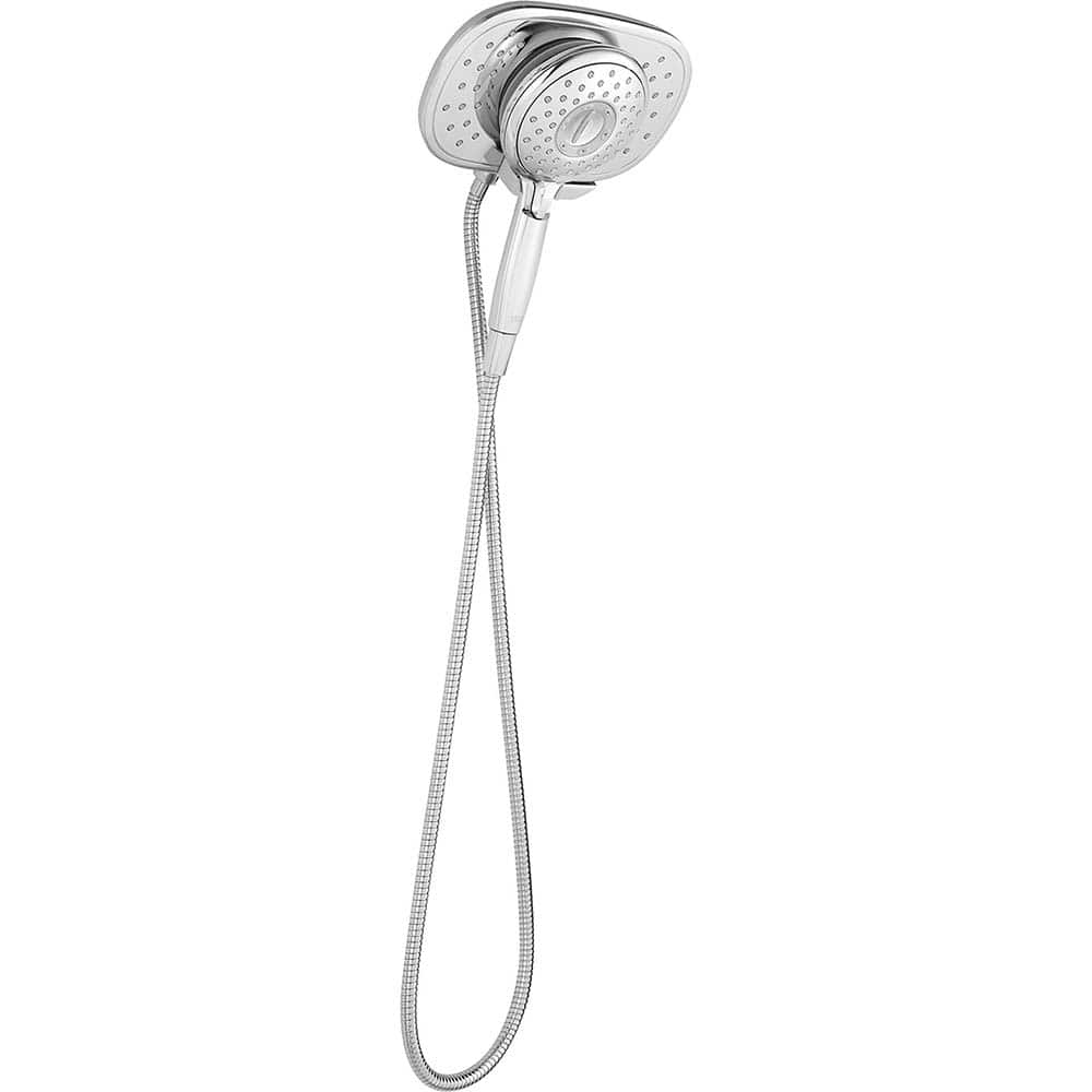 American Standard - Shower Heads & Accessories; Type: 2-in-1 ; Material: Metal ; GPM: 2.50 ; Face Diameter: 9.5 (Inch); Finish/Coating: Polished Chrome ; Settings: Spray, Pulse, Combination Pulse-Massage - Exact Industrial Supply