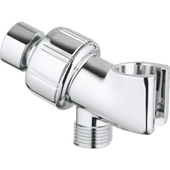 Grohe - Shower Heads & Accessories; Type: Shower Arm mount ; Material: Metal ; Finish/Coating: Polished Chrome - Exact Industrial Supply