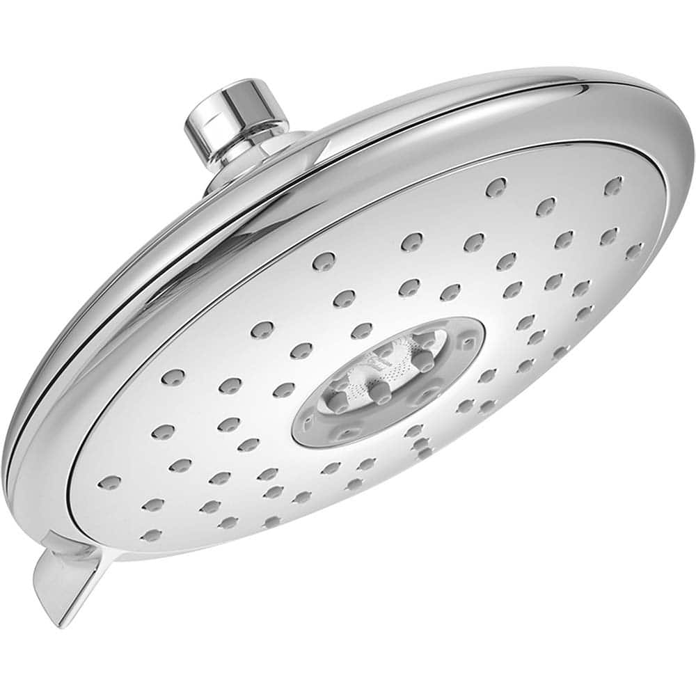 American Standard - Shower Heads & Accessories; Type: Shower Head ; Material: Metal ; GPM: 2.50 ; Face Diameter: 7.1875 (Inch); Finish/Coating: Polished Chrome ; Settings: Spray, Pulse, Combination Pulse-Massage - Exact Industrial Supply