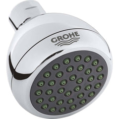 Grohe - Shower Heads & Accessories; Type: Shower Head ; Material: Metal ; GPM: 1.50 ; Face Diameter: 2.5 (Inch); Finish/Coating: Polished Chrome ; Settings: Spray, Pulse, Combination Pulse-Massage - Exact Industrial Supply