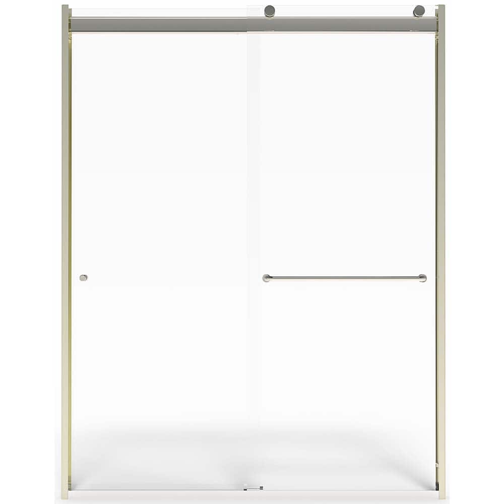 American Standard - Shower Supports & Kits; Type: Shower Door ; Length (Inch): 48 ; Material: Aluminum/Glass ; Finish/Coating: Brushed; Nickel - Exact Industrial Supply