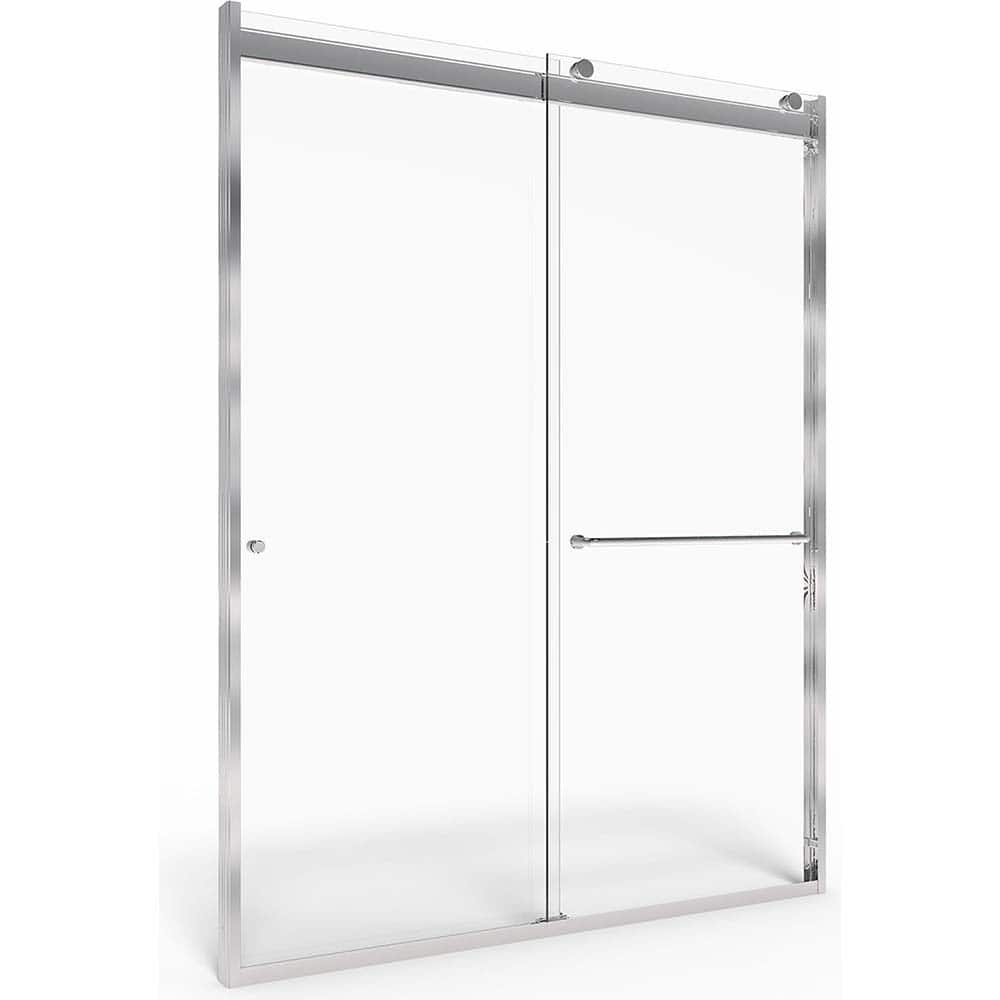 American Standard - Shower Supports & Kits; Type: Shower Door ; Length (Inch): 60 ; Material: Aluminum/Glass ; Finish/Coating: Brushed; Nickel - Exact Industrial Supply