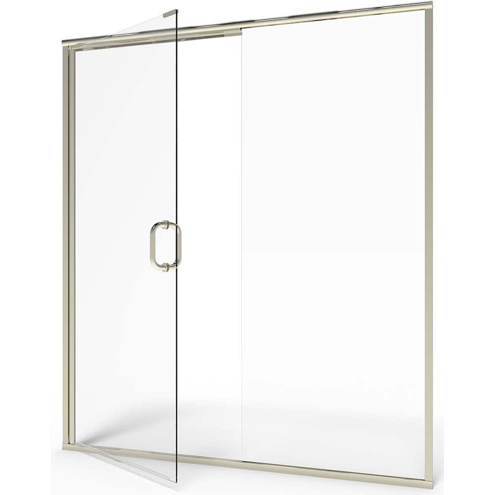 American Standard - Shower Supports & Kits; Type: Shower Door ; Length (Inch): 48 ; Material: Glass/Metal ; Finish/Coating: Brushed; Nickel - Exact Industrial Supply