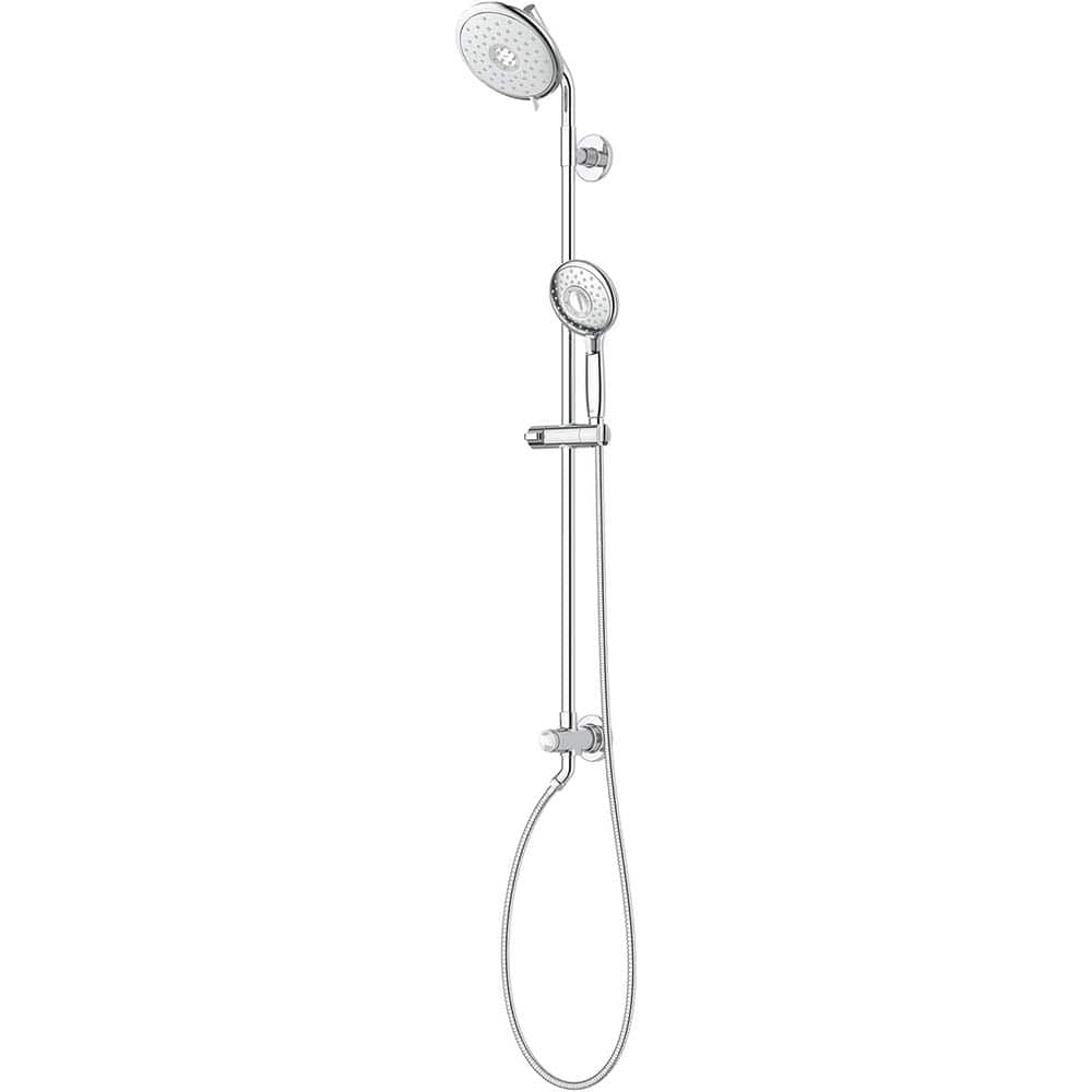 American Standard - Shower Heads & Accessories; Type: 2-in-1 ; Material: Metal ; GPM: 1.80 ; Face Diameter: 7 (Inch); Finish/Coating: Polished Chrome ; Settings: Spray, Pulse, Combination Pulse-Massage - Exact Industrial Supply