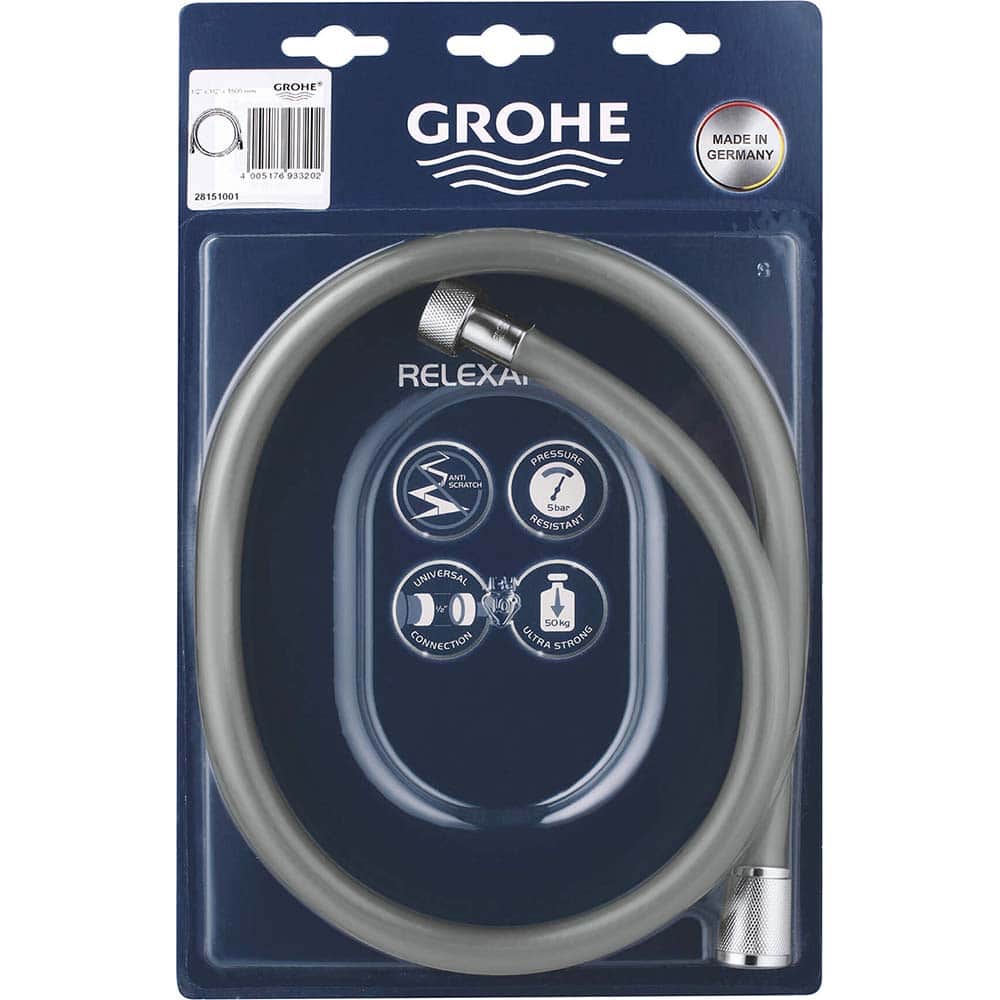 Grohe - Shower Heads & Accessories; Type: Shower Hose ; Material: Metal ; Finish/Coating: Polished Chrome - Exact Industrial Supply