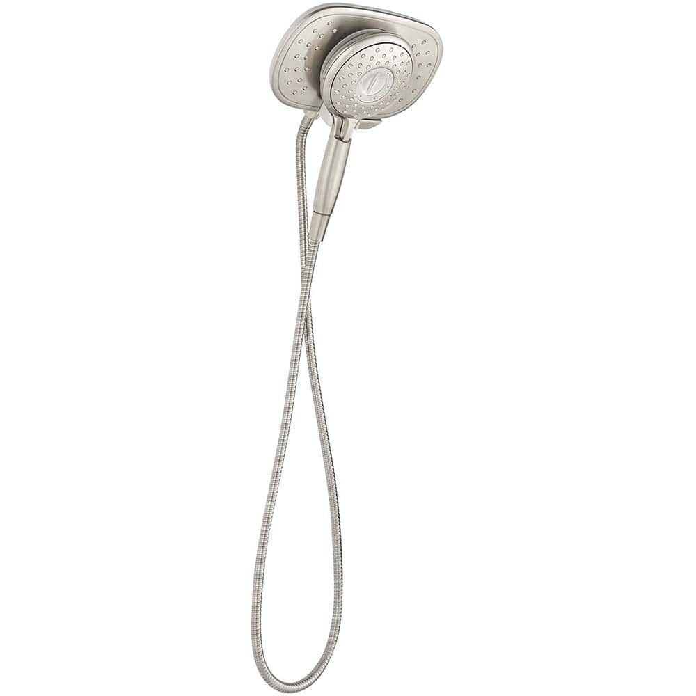 American Standard - Shower Heads & Accessories; Type: 2-in-1 ; Material: Metal ; GPM: 2.50 ; Face Diameter: 9.5 (Inch); Finish/Coating: Brushed; Nickel ; Settings: Spray, Pulse, Combination Pulse-Massage - Exact Industrial Supply