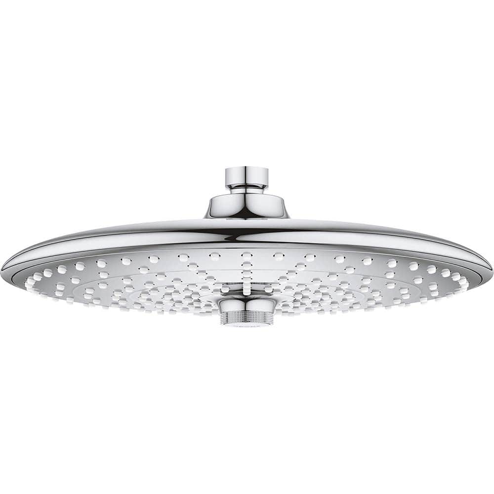 Grohe - Shower Heads & Accessories; Type: Shower Head ; Material: Metal ; GPM: 1.75 ; Face Diameter: 10.25 (Inch); Finish/Coating: Polished Chrome ; Settings: Spray, Pulse, Combination Pulse-Massage - Exact Industrial Supply