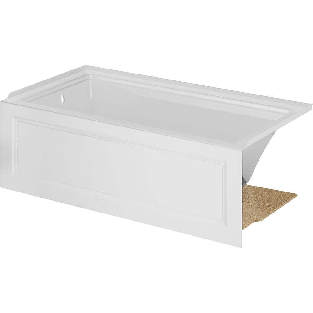 American Standard - Shower Supports & Kits; Type: Bathtub ; Length (Inch): 60 ; Material: High Gloss Acrylic ; Finish/Coating: White - Exact Industrial Supply