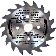 Wet & Dry Cut Saw Blade: 1″ Arbor Hole, 18 Teeth Use on Designed For Cutting Wood, Standard Round Arbor