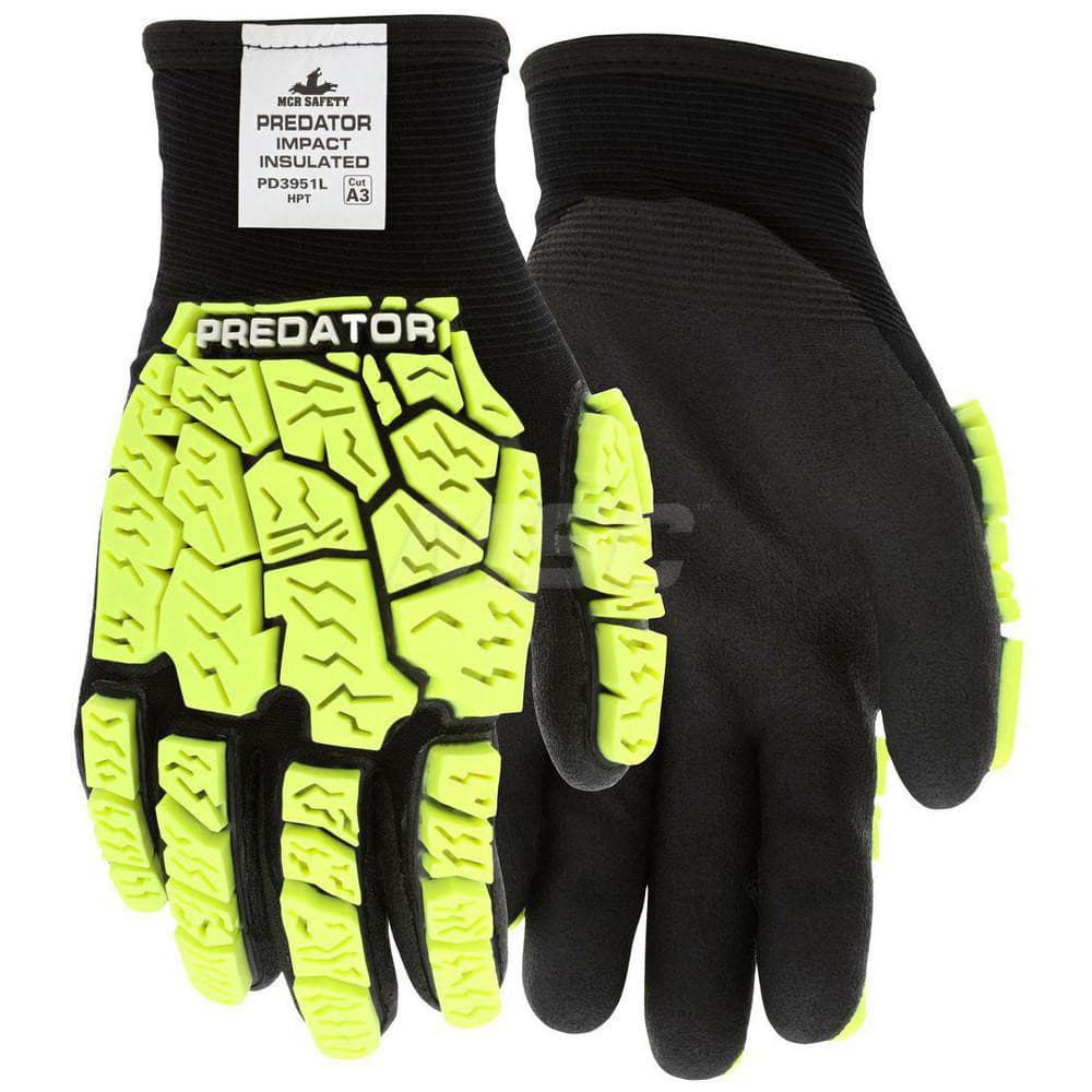 Cut, Puncture & Abrasive-Resistant Gloves: Size 2XL, ANSI Cut A3, ANSI Puncture 2, Polyvinylchloride, Nylon Black, Palm & Fingers Coated, Acrylic Lined, Thermoplastic Elastomer Back, Palm Coat Grip, ANSI Abrasion 3