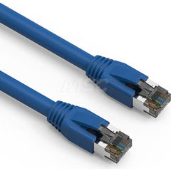 3' HD 24AWG AWG PVC Round Solid Straight Twisted-Pair (UTP/STP) CAT8 Ethernet Cable Double Shielded Braid, Flexible