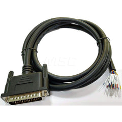 25' Male Serial Connector DB25 Computer Data Cable Flexible, Straight, Shielded