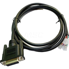 10' Female Serial Connector DB15 Computer Data Cable Flexible, Straight, Shielded