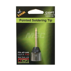 Soldering Iron Tips; Type: Pointed; Tip Point Width: 0.1875; Tip Material: Steel; Point Size: 0.0625; Tip Length: 1.5; Tip Connection Type: Plug; Minimum Tip Temperature: 1100; Maximum Tip Temperature: 1100; Tip Type: Pointed