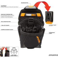 Tool Pouches & Holsters; Holder Type: Tool Pouch; Tool Type: Tool Belts & Accessories; Material: Polyester; Closure Type: Zipper; Color: Black; Number of Pockets: 7.000; Belt Included: No; Overall Depth: 5.51; Overall Height: 13.39; Insulated: No; Tether