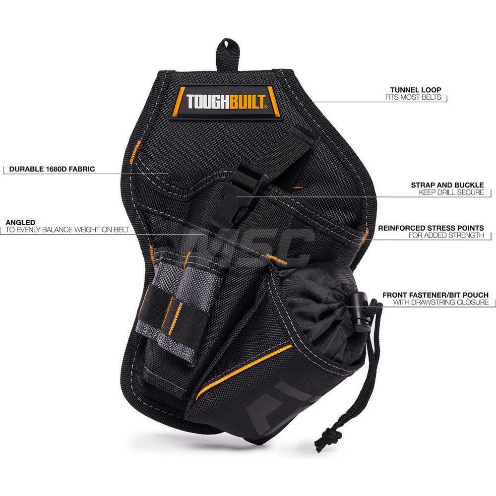 Tool Pouches & Holsters; Holder Type: Tool Pouch; Tool Type: Tool Belts & Accessories; Material: Polyester; Closure Type: Buckle; Color: Black; Number of Pockets: 2.000; Belt Included: No; Overall Depth: 3.15; Overall Height: 12.99; Insulated: No; Tether