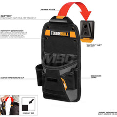 Tool Pouches & Holsters; Holder Type: Tool Pouch; Tool Type: Tool Belts & Accessories; Material: Polyester; Closure Type: No Closure; Color: Black; Number of Pockets: 5.000; Belt Included: No; Overall Depth: 3.27; Overall Height: 14.45; Insulated: No; Tet
