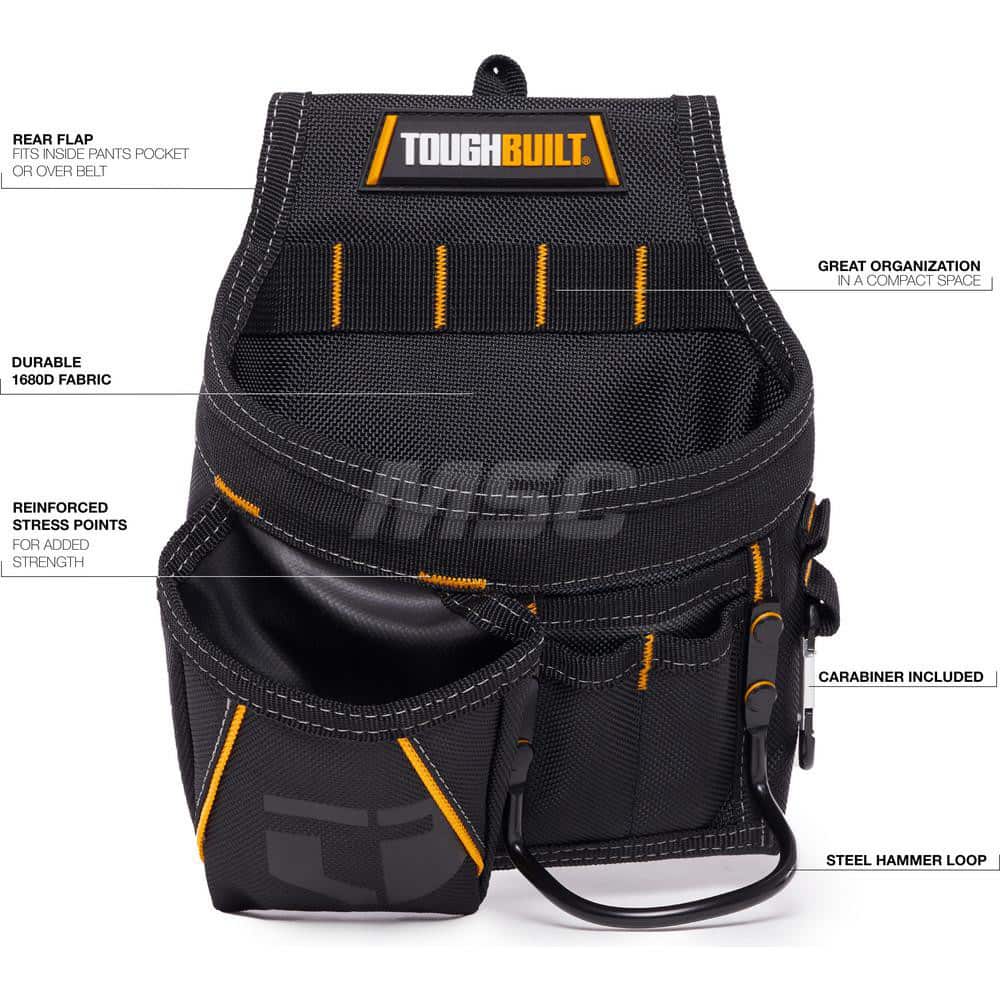 Tool Pouches & Holsters; Holder Type: Tool Pouch; Tool Type: Tool Belts & Accessories; Material: Polyester; Closure Type: No Closure; Color: Black; Number of Pockets: 5.000; Belt Included: No; Overall Depth: 3.54; Overall Height: 12.40; Insulated: No; Tet