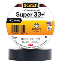 3M - Electrical Tape Width (Inch): 0.75 Length Range: 20" and Larger - Industrial Tool & Supply