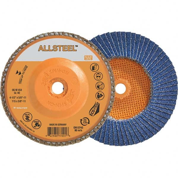 WALTER Surface Technologies - Flap Discs Abrasive Type: Coated Flap Disc Type: Type 27 - Industrial Tool & Supply