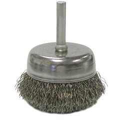 2″ Crimped Wire Utility Cup Brush, .0118″ Steel Fill, 1/4″ Stem - Industrial Tool & Supply