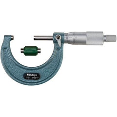 Mitutoyo - Mechanical Outside Micrometers Minimum Measurement (Decimal Inch): 1.0000 Maximum Measurement (Decimal Inch): 2.0000 - Industrial Tool & Supply