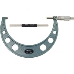 Mitutoyo - Mechanical Outside Micrometers Minimum Measurement (Decimal Inch): 6 Maximum Measurement (Decimal Inch): 7 - Industrial Tool & Supply