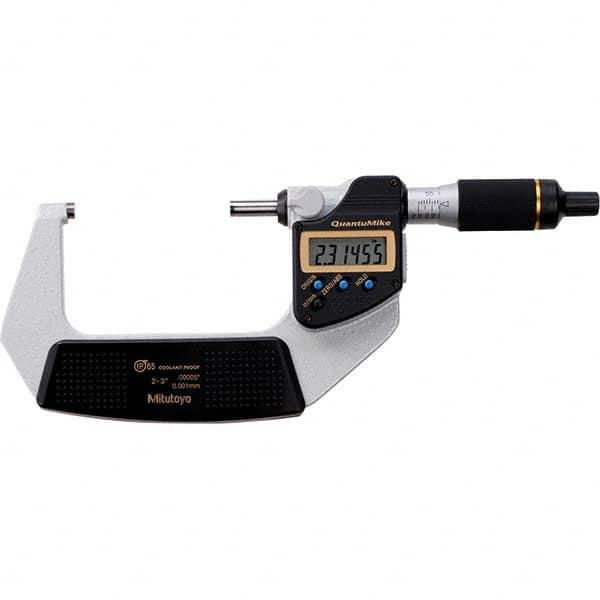 Mitutoyo - Electronic Outside Micrometers Type: Quantumike Minimum Measurement (Decimal Inch): 2.0000 - Industrial Tool & Supply