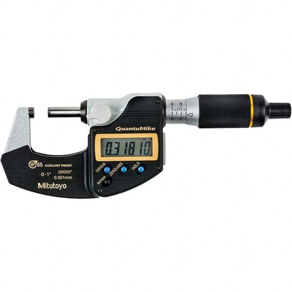 Mitutoyo - Electronic Outside Micrometers Type: Quantumike Minimum Measurement (Decimal Inch): 0.0000 - Industrial Tool & Supply