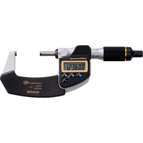 Mitutoyo - Electronic Outside Micrometers Type: Quantumike Minimum Measurement (Decimal Inch): 1.0000 - Industrial Tool & Supply