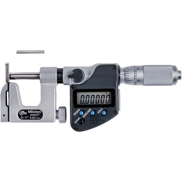 Mitutoyo - Electronic Outside Micrometers Type: Uni-Mike Minimum Measurement (Decimal Inch): 0.0000 - Industrial Tool & Supply