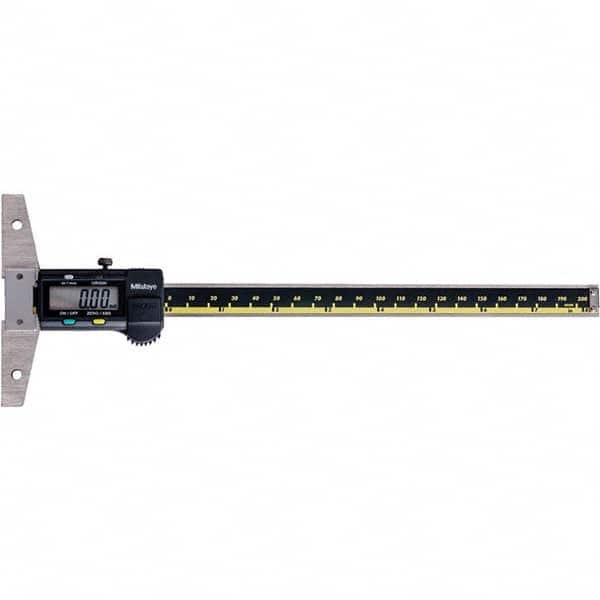 Mitutoyo - Electronic Depth Gages Minimum Measurement (Decimal Inch): 0 Maximum Measurement (Decimal Inch): 8.0000 - Industrial Tool & Supply