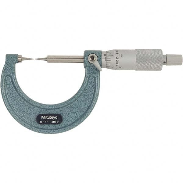 Mitutoyo - Point Micrometers Operation Type: Mechanical Minimum Measurement (Decimal Inch): 0 - Industrial Tool & Supply