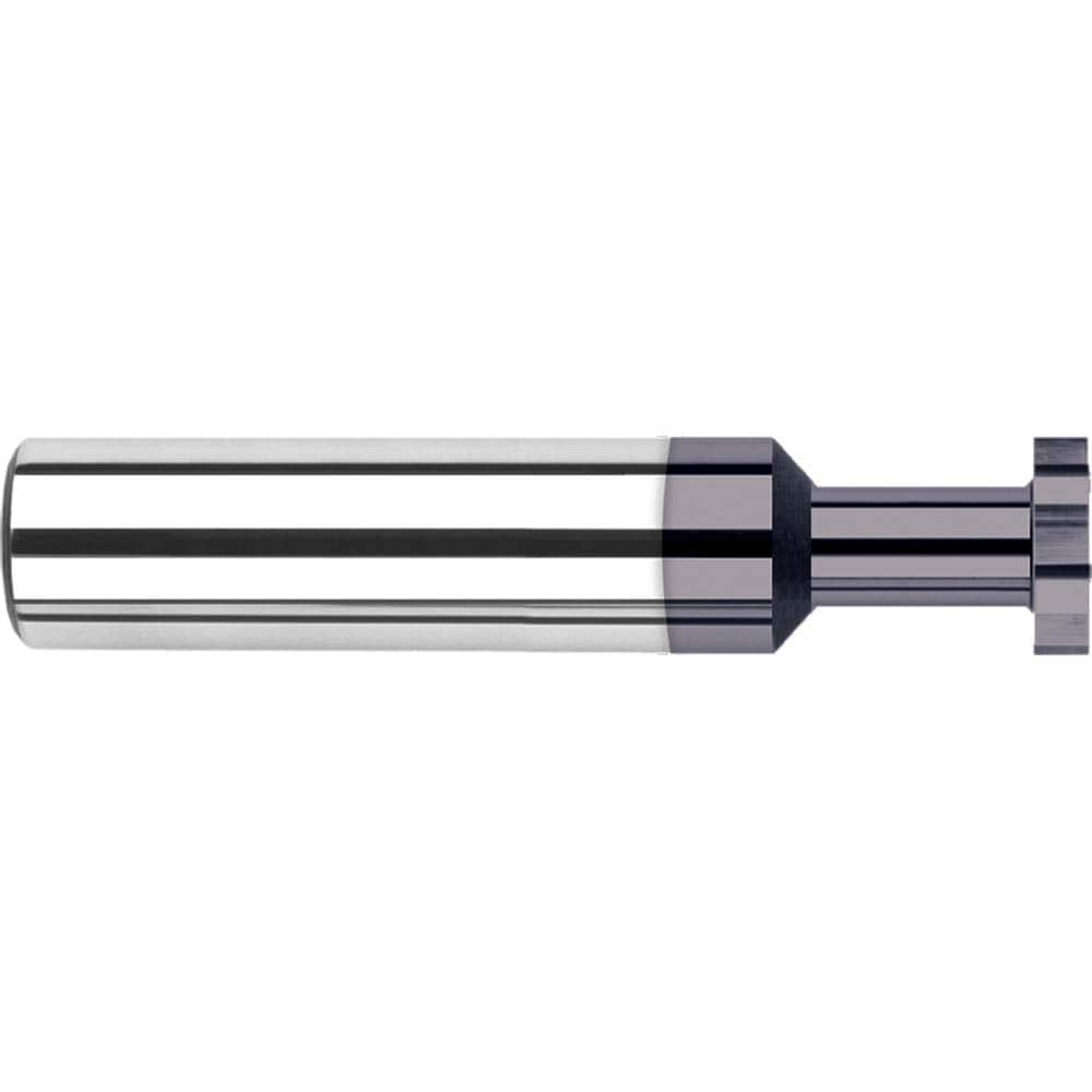 Harvey Tool - 1/8" Cut Diam, 0.5mm Cut Width, 1/8" Shank, Straight-Tooth Woodruff Keyseat Cutter - Exact Industrial Supply