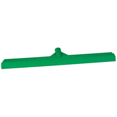 24.0″ Wide Blade, Straight Frame Floor Squeegee Rubber Blade, Green, Polypropylene Holder