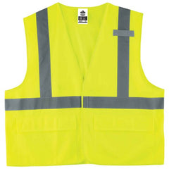 8225HL S/M Lime Standard Solid Vest Type R Class 2 - Industrial Tool & Supply
