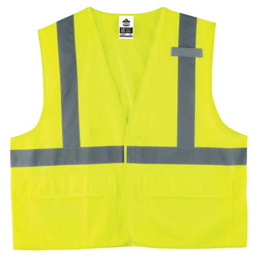 8225HL 4/5 XL Lime Standard Solid Vest Type R Class 2 - Industrial Tool & Supply