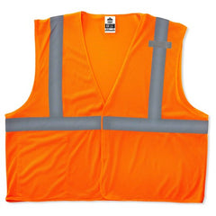 8210HL Econo Vest Orange L/ XL Hook & Loop Glowear - Industrial Tool & Supply
