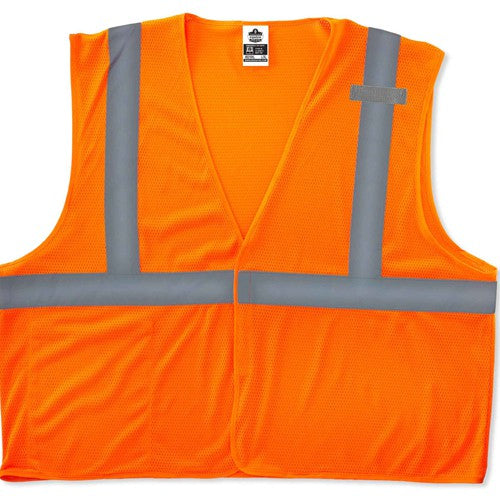 8210HL Econo Vest Orange 2X/3X Hook & Loop Glowear - Industrial Tool & Supply