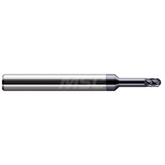 Ball End Mill: 0.125″ Dia, 0.187″ LOC, 6 Flute, Solid Carbide 2-1/2″ OAL, 1/4″ Shank Dia, 37 ° Helix, AlTiN Nano Coated, Single End