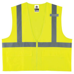 8225Z 4/5 XL Lime Standard Solid Vest Type R Class 2 - Industrial Tool & Supply