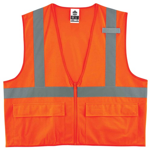 8225Z L/ XL Orange Standard Solid Vest Type R Class 2 - Industrial Tool & Supply