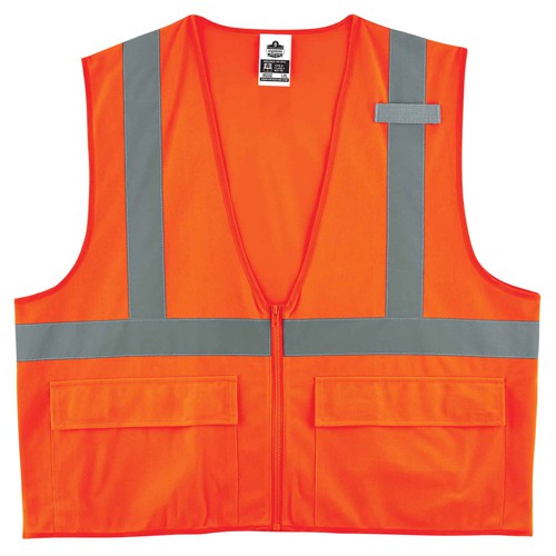 8225Z 4/5 XL Orange Standard Solid Vest Type R Class 2 - Industrial Tool & Supply