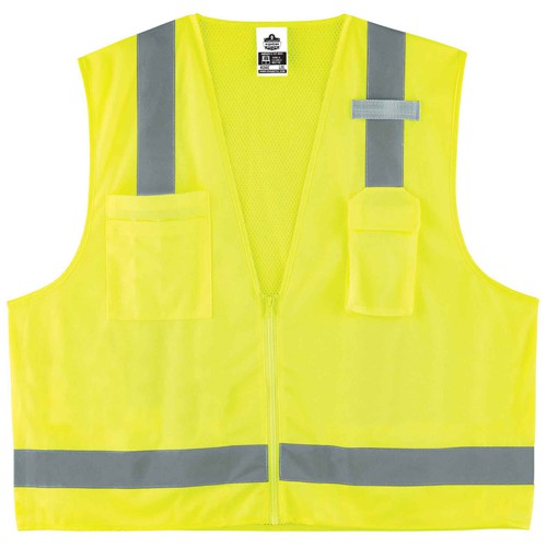 8249Z XS Lime Econ Surveyors Vest Type R Class 2 - Industrial Tool & Supply