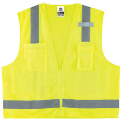 8249Z XS Lime Econ Surveyors Vest Type R Class 2 - Industrial Tool & Supply