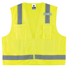 8249Z 4/5 XL Lime Econ Surveyors Vest Type R Class 2 - Industrial Tool & Supply