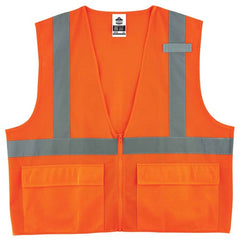 8220Z Standard Vest Orange 2X/3X Zipper Glowear - Industrial Tool & Supply