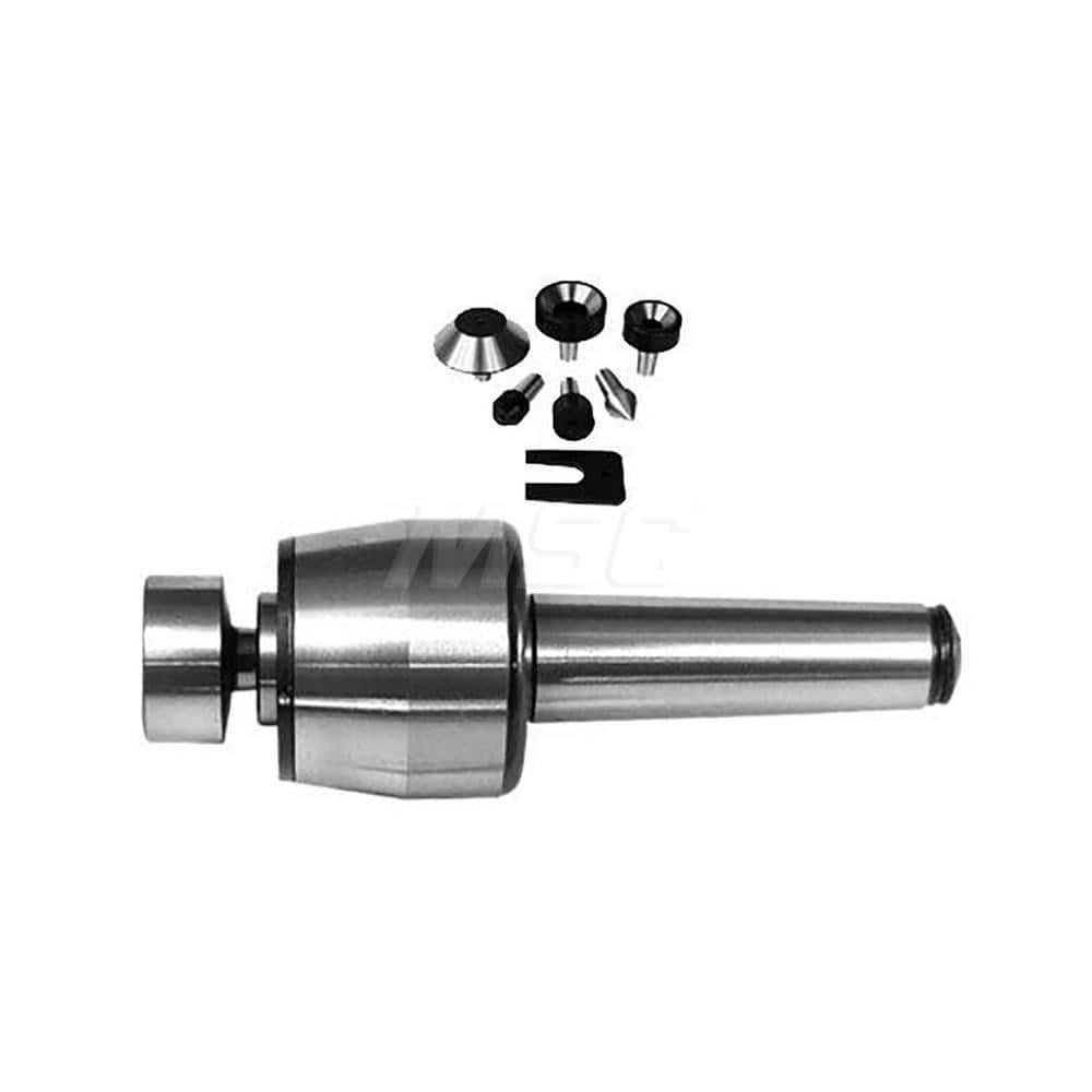 Live Center: Taper Shank, 2.287″ Head Length 325 lb Workpiece Weight, 5,500 Max RPM, Standard Point